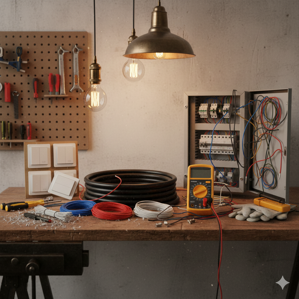 Electrical Supplies - cables, switches, sockets